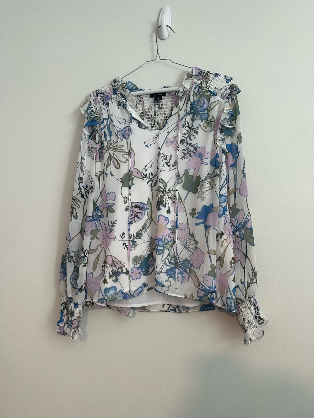 halogen floral blouse
